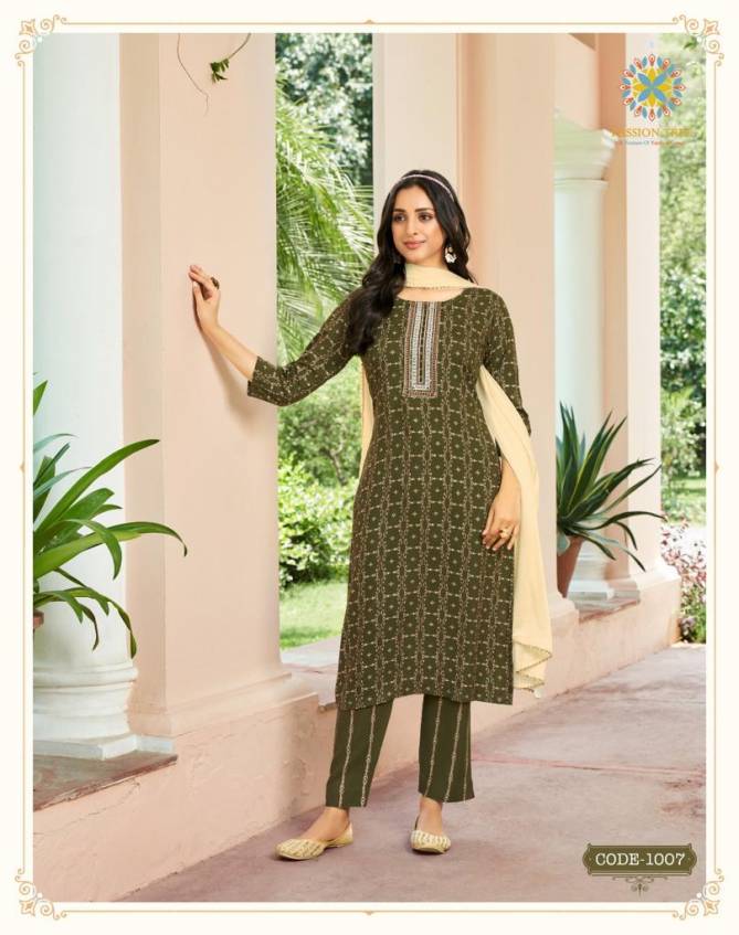 Harvi 1 By Passion Tree Straight Readymade Suits Catalog
